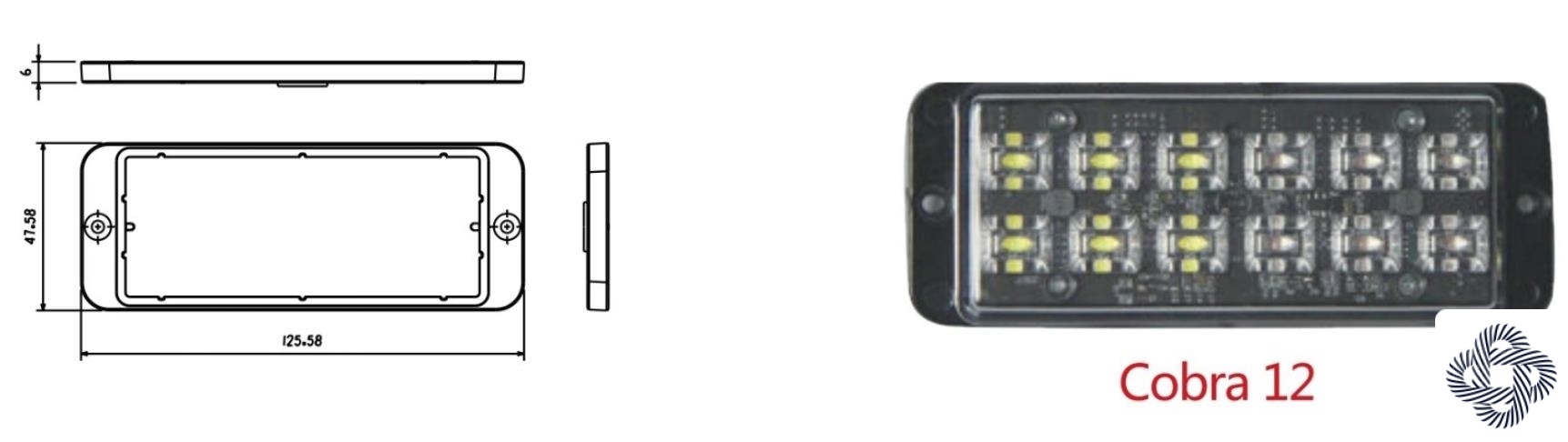 LED TREPTAC COBRA 12 ZUTA