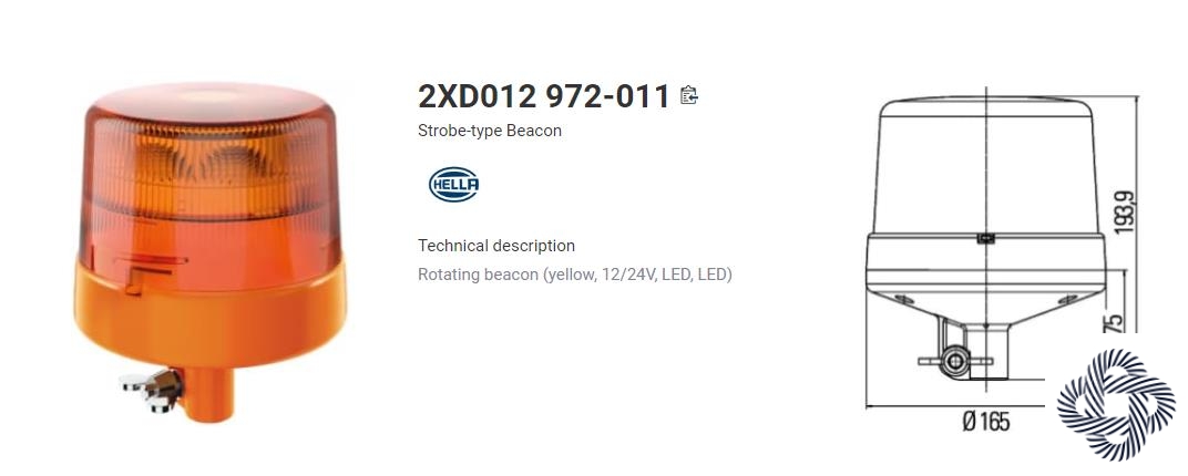 LAMPA ROTACIONA NASADNA 24V HELLA